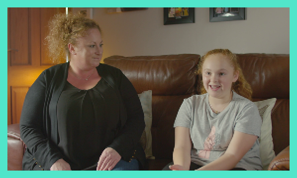 Image of interviewees, mum Sarah and 13 year old Grace